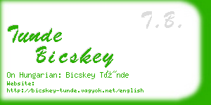 tunde bicskey business card